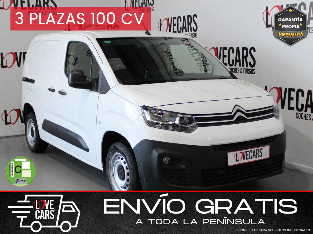 CITROEN BERLINGO BlueHDi 100 CLUB VAN 3 PLAZAS TALLA M de segunda mano
