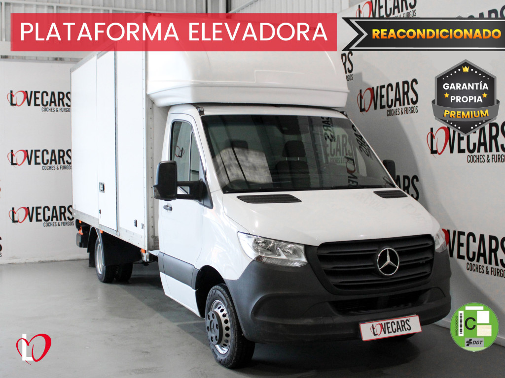 MERCEDES SPRINTER CAJA 514 CDI PAQUETERA + PLATAFORMA ELEVADORA 143 de segunda mano