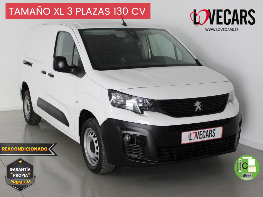 PEUGEOT PARTNER PREMIUM LONG 1000kg BlueHDi 130 6 Vel. 3 PLAZAS de segunda mano