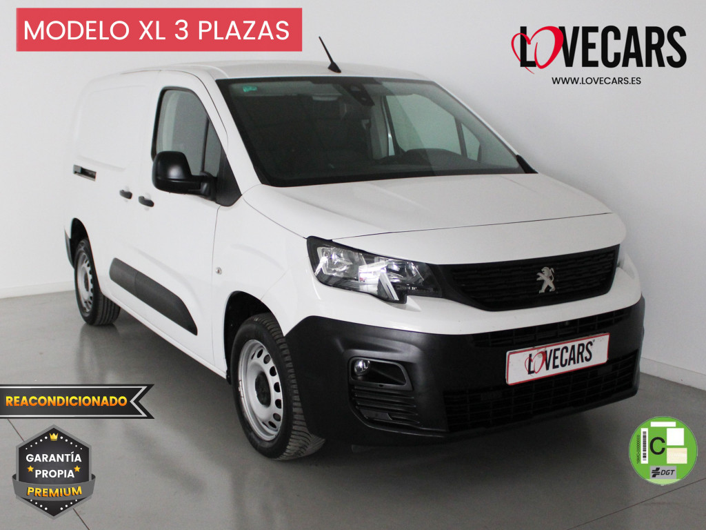 PEUGEOT PARTNER PRO LONG 1000kg BlueHDi 100 S&S 5 Vel 3 PLAZAS de segunda mano