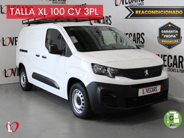 PEUGEOT PARTNER PRO LONG 1000kg BlueHDi 100 S&S 5 Vel. 3 PLAZAS de segunda mano