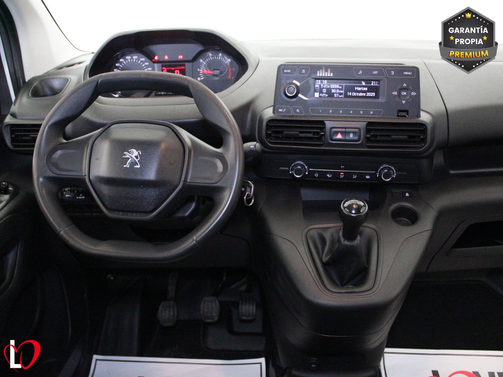 PEUGEOT PARTNER PRO STANDARD 600kg BlueHDi 100 S&S 5 Vel. MAN de segunda mano