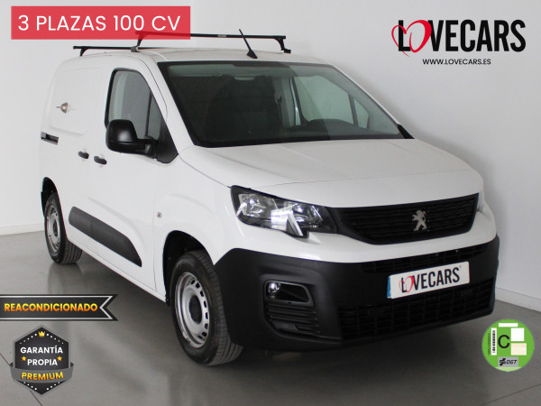 PEUGEOT PARTNER PRO STANDARD 600kg BlueHDi 100 S&S 6 Vel. 3 PLAZAS de segunda mano