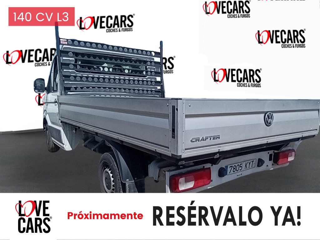 VOLKSWAGEN CRAFTER 2.0 TDI 35 L3 CHASIS CAJA ABIERTA 140 de segunda mano