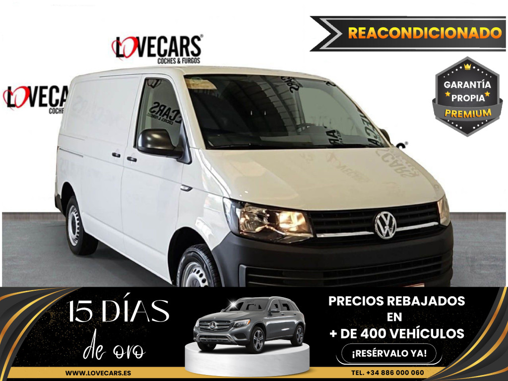 VOLKSWAGEN TRANSPORTER 2.0 TDI BMT FURGÓN CERRADO 150 de segunda mano